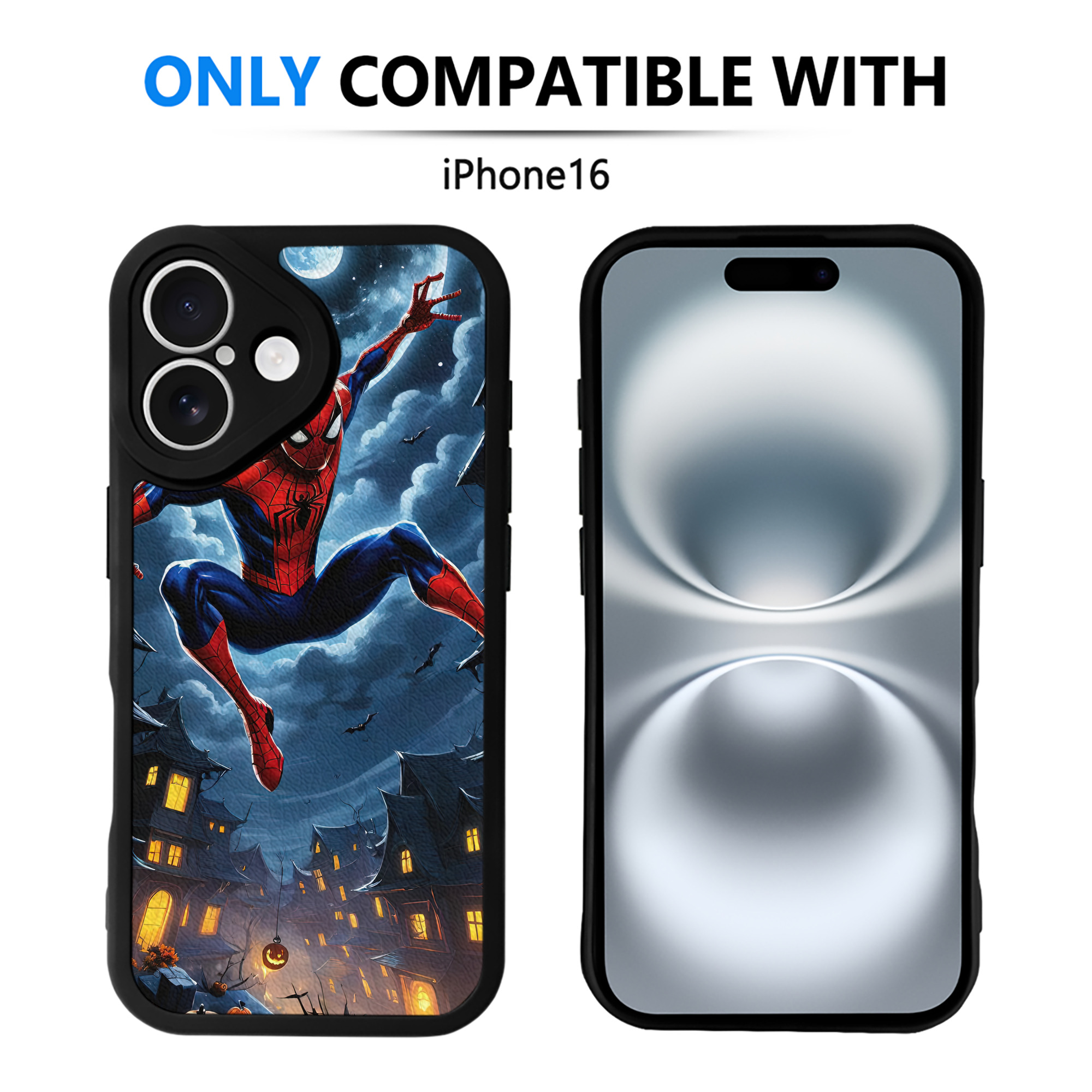 Spider Man スパイダーマン 【iPhone 16シリーズ対応】シリコンスマホケース（レザー調） 材質：シリコン